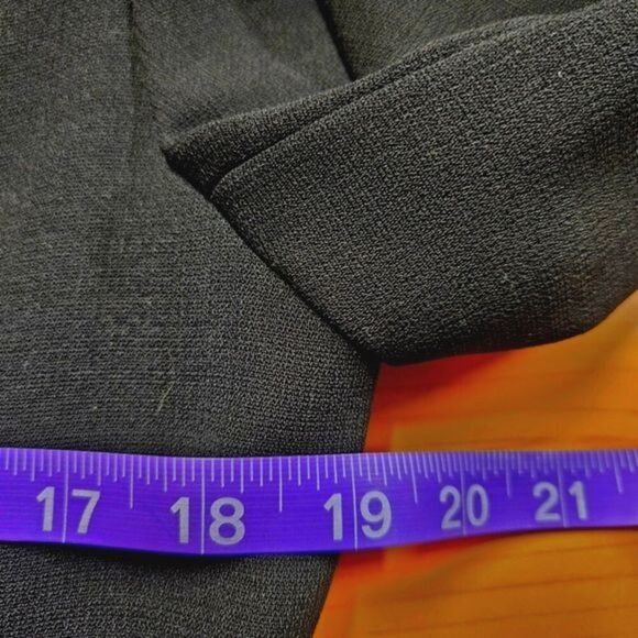 Cache Cyrus Black Cutaway Loop Button Front Tuxedo Look Classic Blazer Jacket - Picture 8 of 14